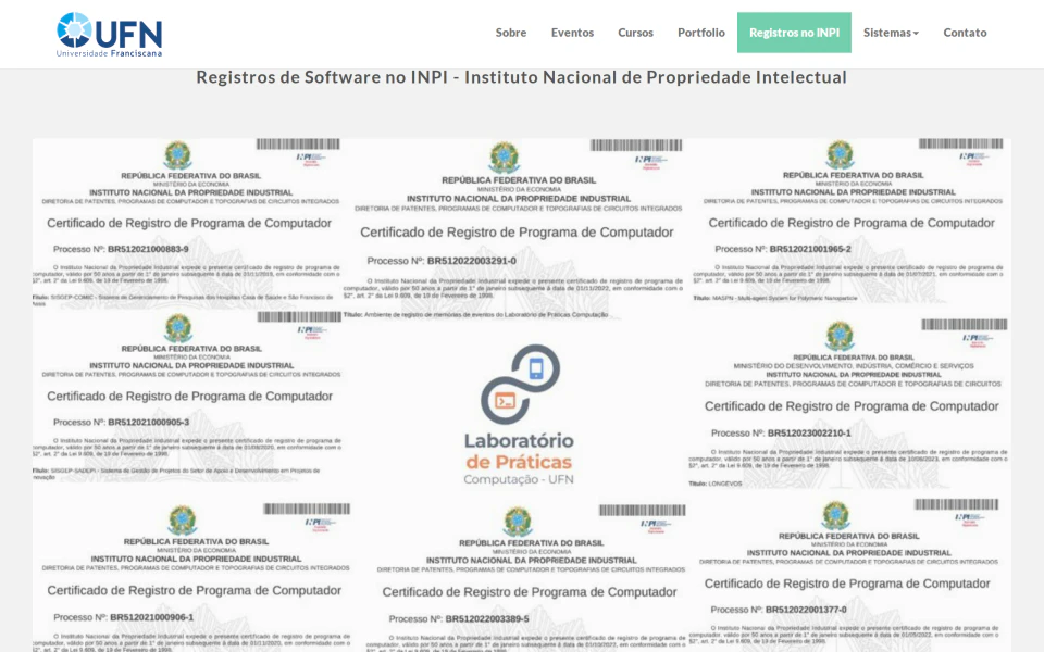 Antes, os registros do INPI eram uma montagem de imagens dos certificados.